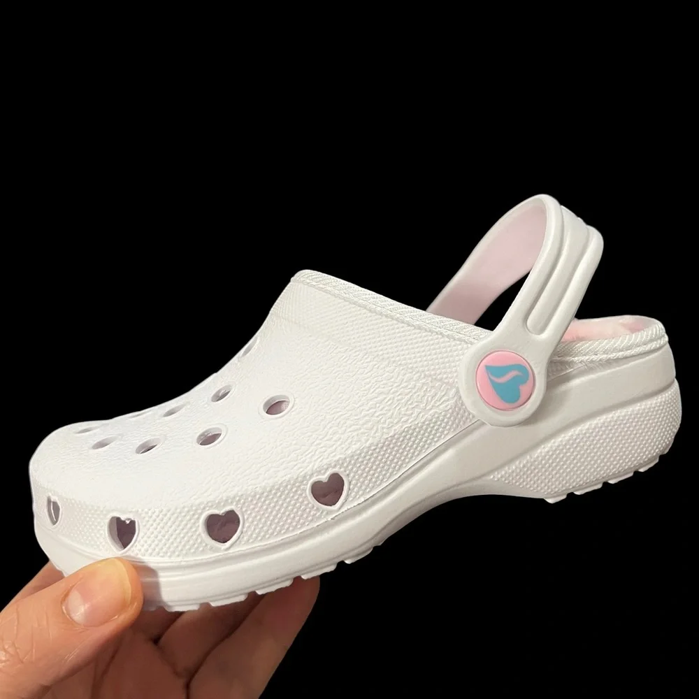Skechers Toddler Girls Faux‎ Fur Lined Clog Size 8-10 Pink Lavander White